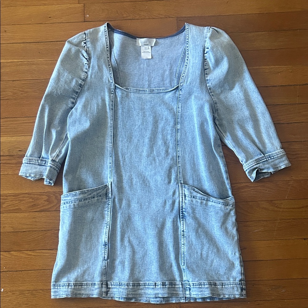 100% cotton denim dress M